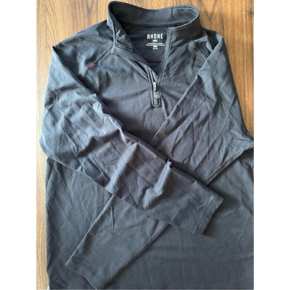 Rhone Quarter Zip Performance Pullover Black Men’s Medium
